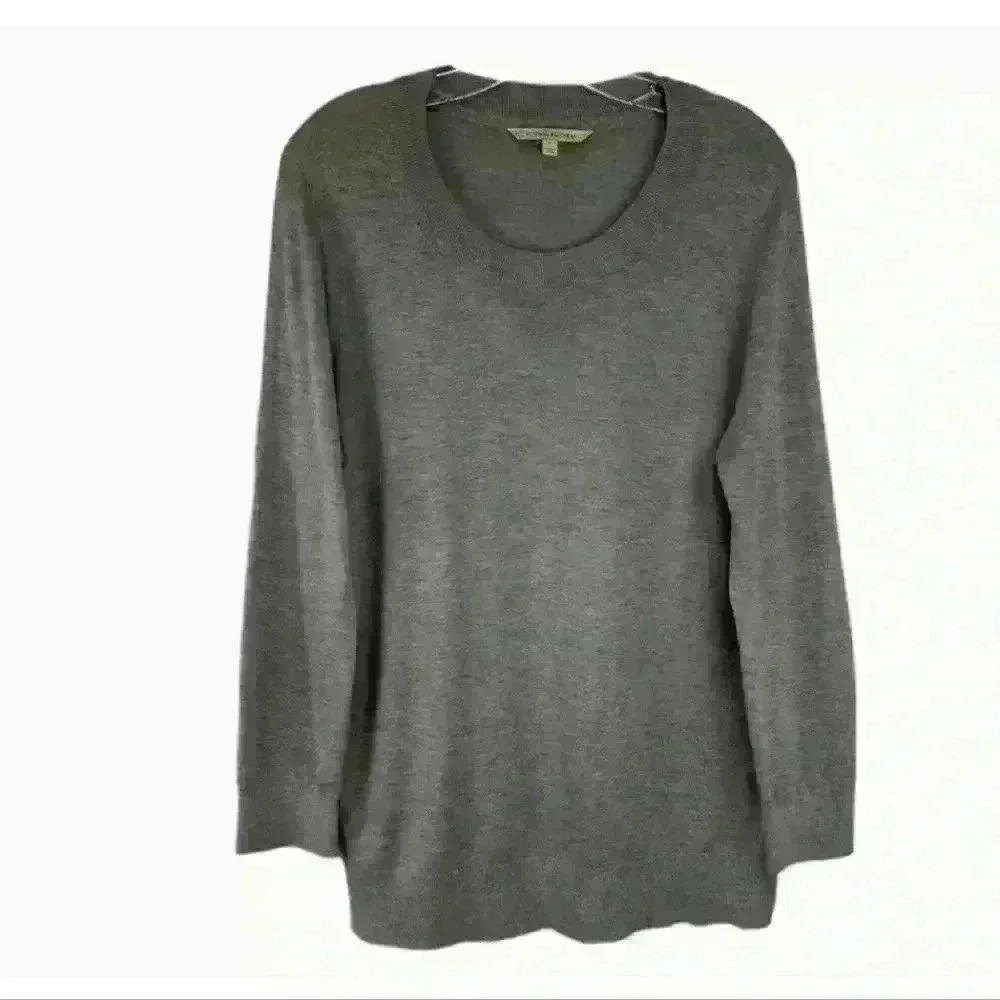 41 Hawthorne silk blend gray pullover sweater